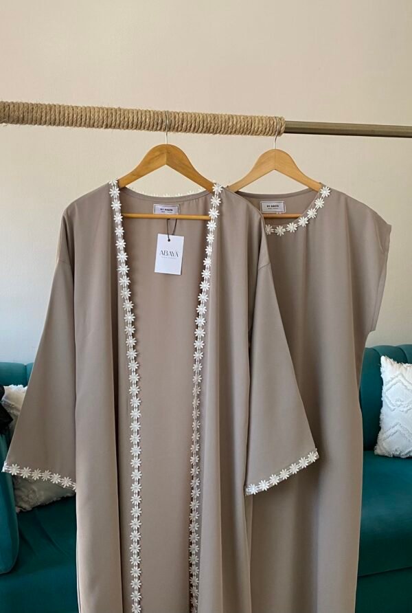 abaya 2 pieces beige