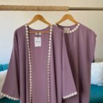 abaya 2 pieces mauve claire